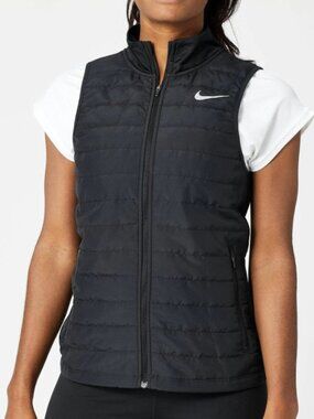 Women's NIKE Therma-FIT Essential Running Vest - Black - XL - NWT!